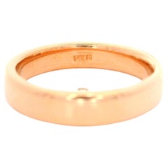 Classic Solid 14k Rose Gold Polished Finish 4mm Wide Wedding Band Ring