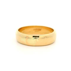 Classic Solid 14k Yellow Gold Polished Finish 5.2mm Wide Wedding Band Ring