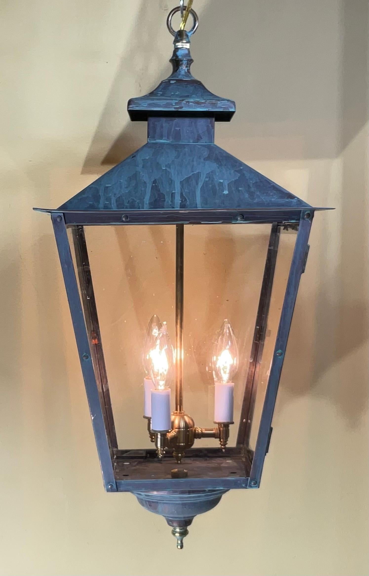 Laiton Suspension / Lanterne classique en cuivre massif et laiton en vente