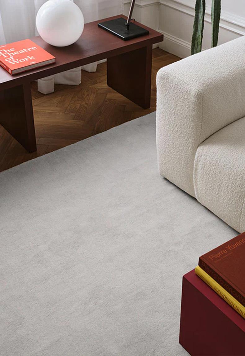 Indiano Tappeto classico in lana massiccia Bone Whit in vendita