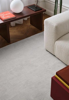 Tappeto classico in lana massiccia Bone White