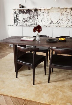 Classic Harvest Yellow Wool Rug by Layered, Hand-Woven Scandinavian Design