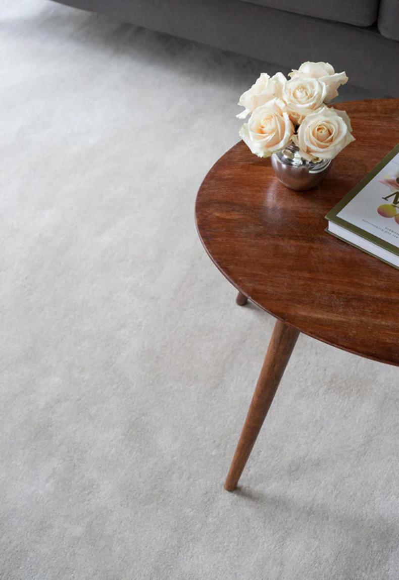 Indiano Tappeto Classic Solid Wool Oatmeal in vendita