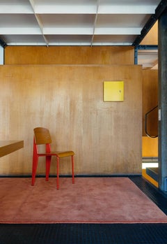 Tappeto Layered Classic in lana trapuntata a mano Rosso Ocra