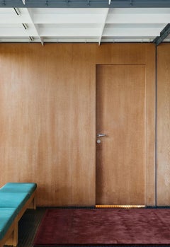 Classic Ruby Red Wool Rug by Layered, Hand-Woven Scandinavian Design