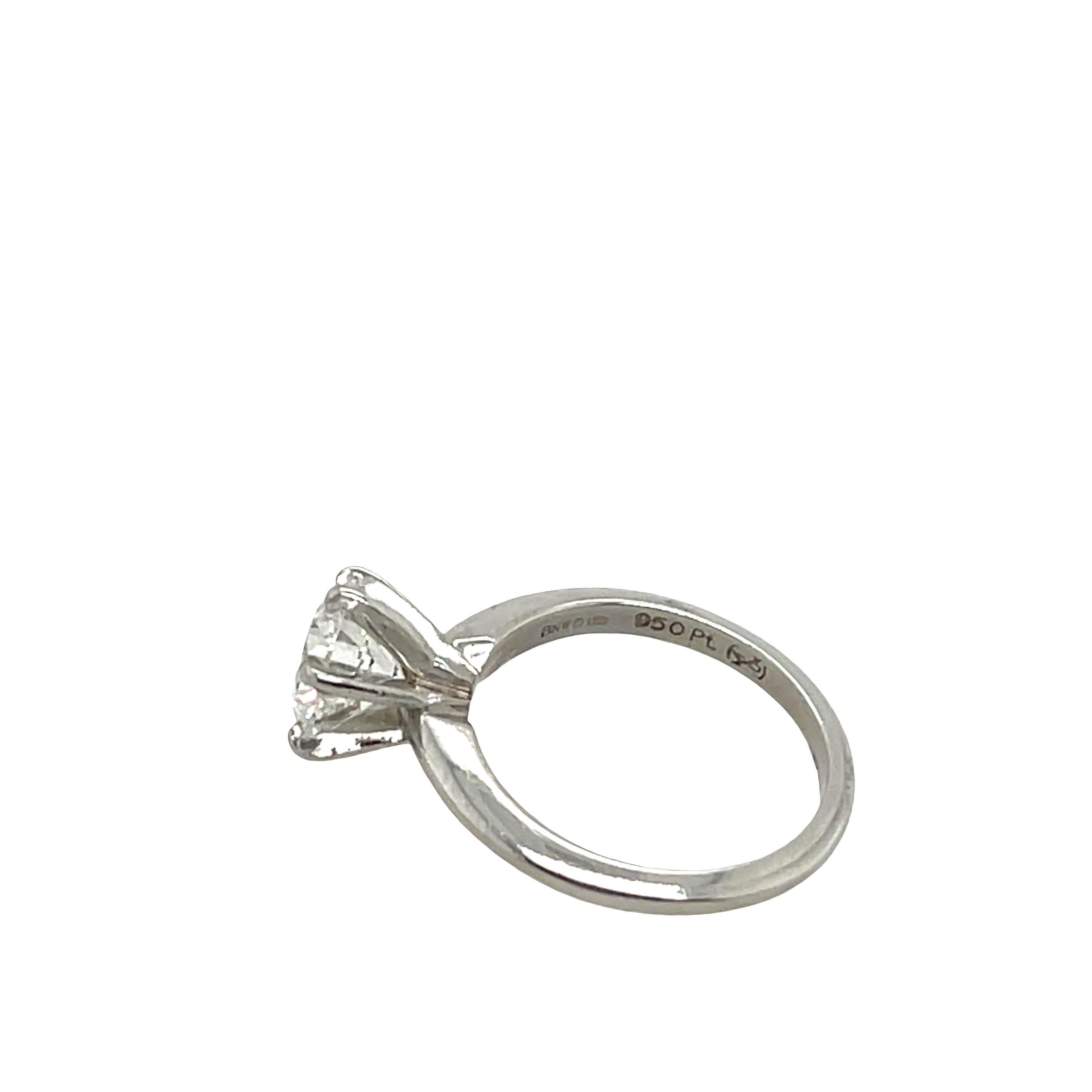 Anillo de compromiso de diamantes Solitario Clásico 1,21 ct F/VS2 Gia en platino en Excelente estado para la venta en London, GB