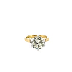 Classic Solitaire 3.85ct EDR Natural Diamond Engagement Ring