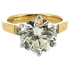 Classic Solitaire 3.85ct EDR Natural Diamond Engagement Ring