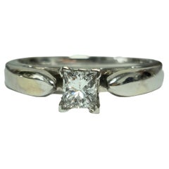Classic Solitaire Diamond Engagement Ring 14K Gold