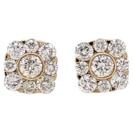 Classic Sparkly Diamond Studs in Solid 14K Gold - Perfect for Daily Wear