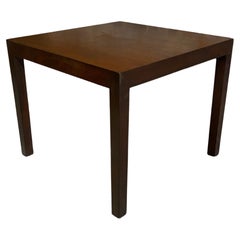 Classic Square Walnut Art Deco Parsons Table