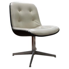 Classic Steelcase 1960s Office Side Chair in Dove Grey Mid Century Modern