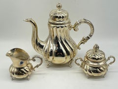 Classic Sterling Silver Coffee Centerpiece 925er Germany 3 pieces handmade