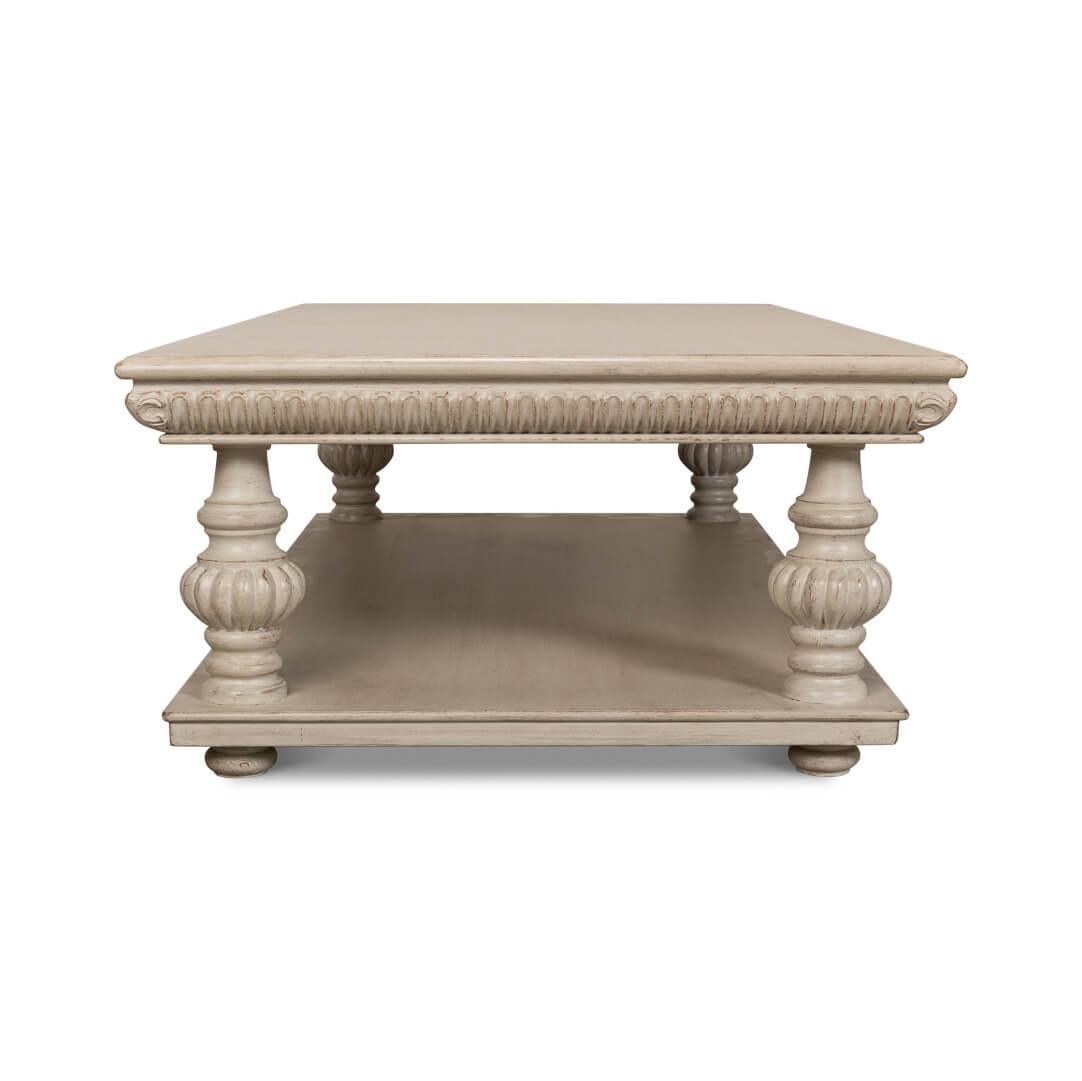 Classic Stone Gray Coffee Table For Sale 2