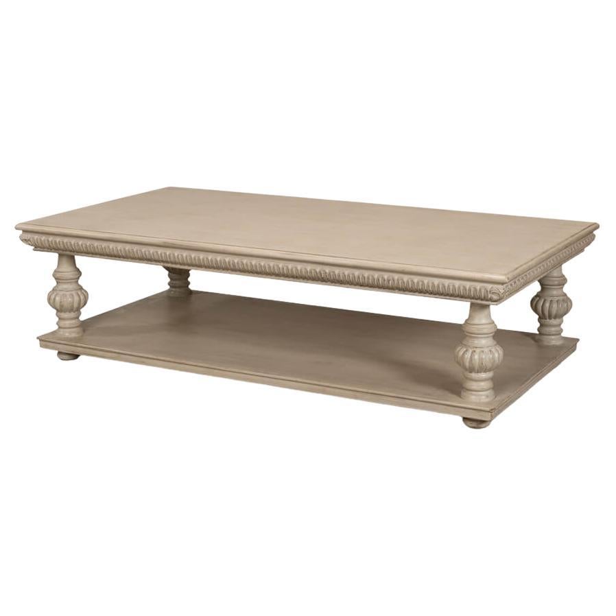 Classic Stone Gray Coffee Table For Sale