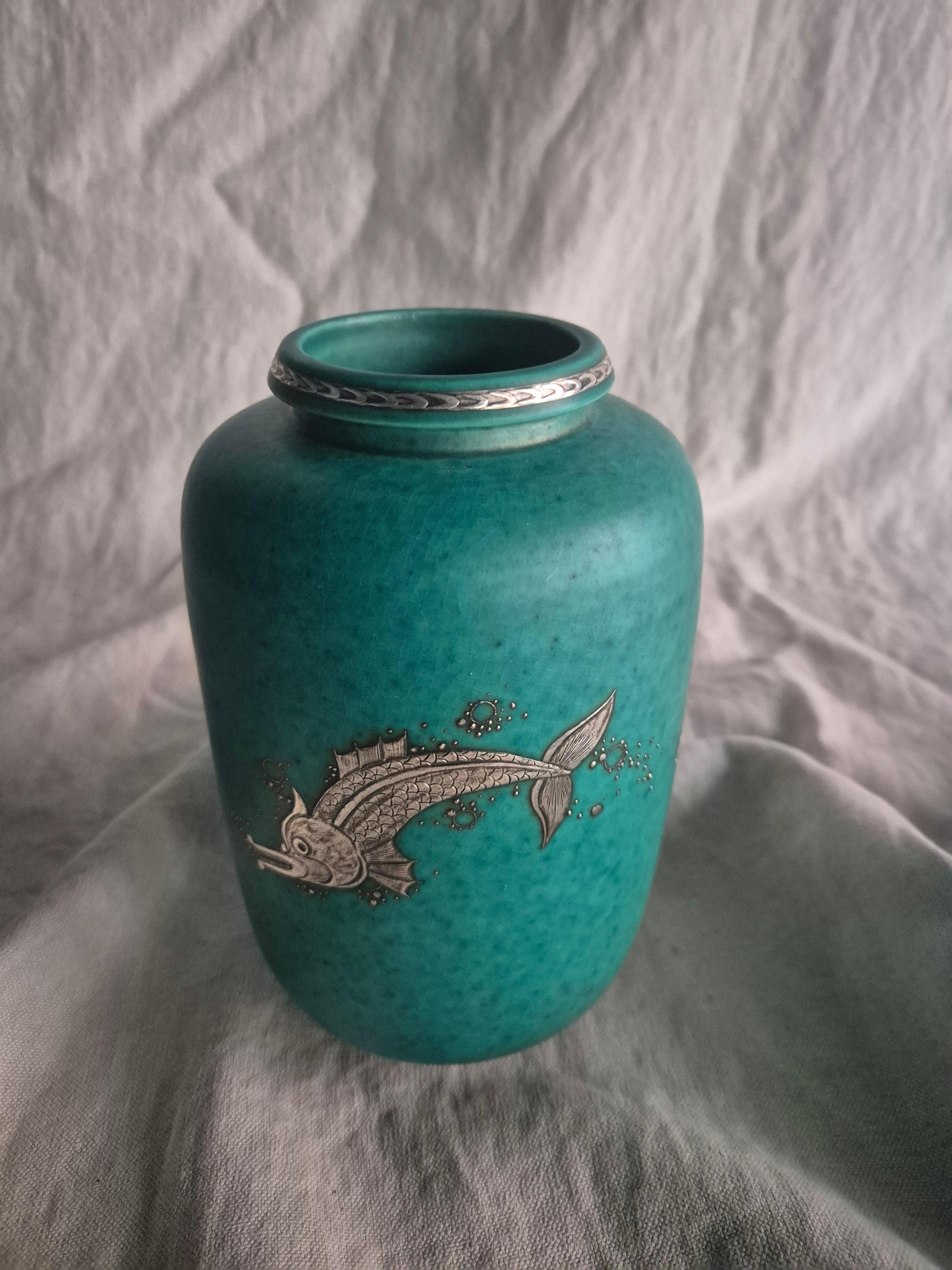 Classic stoneware vase ‘Argenta’ series, Gustavsberg, Swedish Modern 1938 For Sale 1