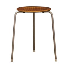 Classic Stool Danish Design, 1970s Mahogany