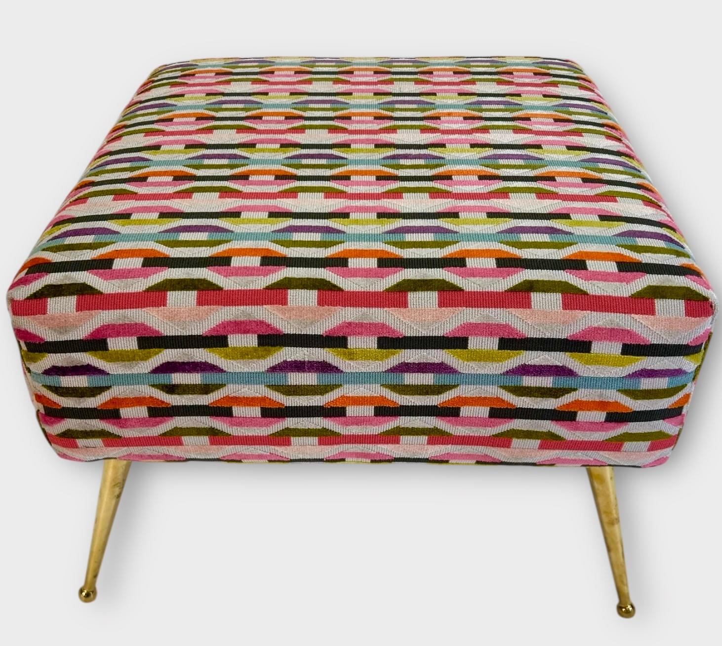 Paire de tabourets Classic en tissu texturé 
