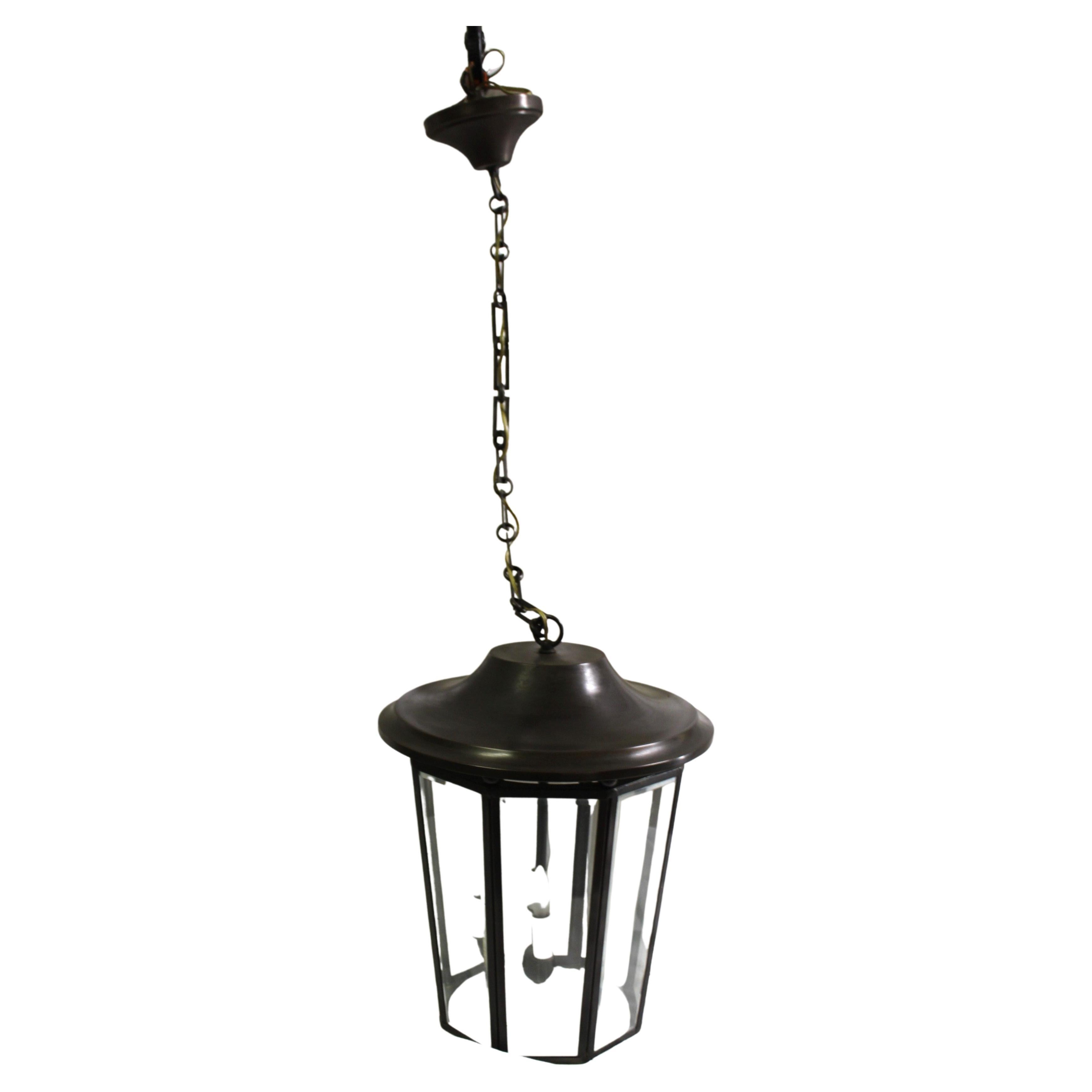 Classic Style Lantern , Bronze Finish , English style , Beveled Glass For Sale