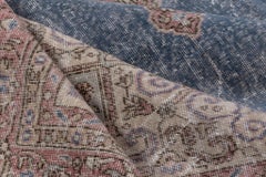 Classic Style Oushak with Blue Central Medallion Border