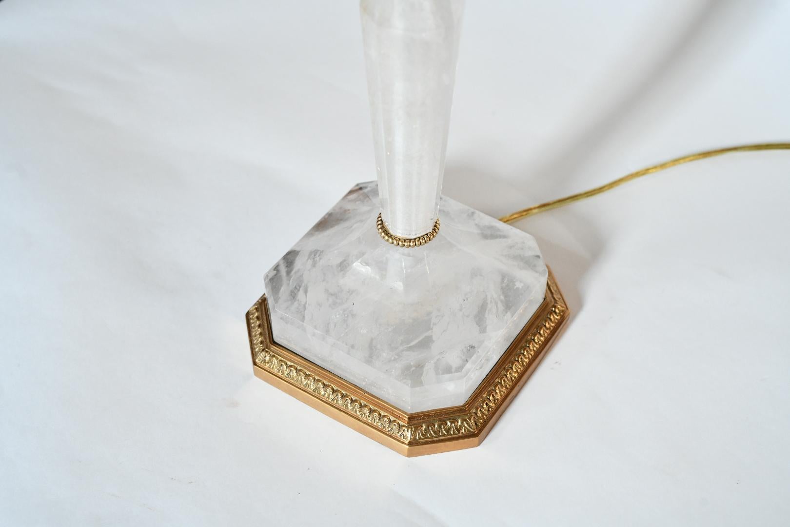 Classic Style Rock Crystal Lamps by Phoenix In Excellent Condition For Sale In New York, NY