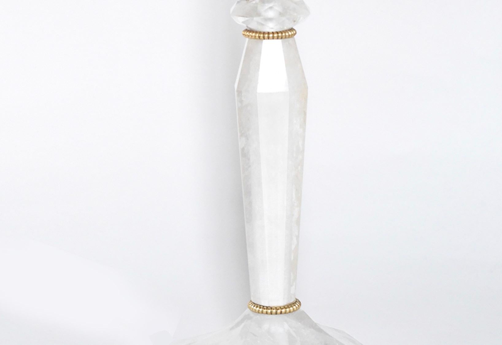 Contemporary Classic Style Rock Crystal Lamps by Phoenix For Sale