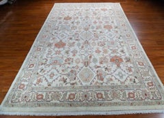 Classic Sultanabad Hand-Knotted Wool Rug, Turkish Floral, 6'7" x 11'