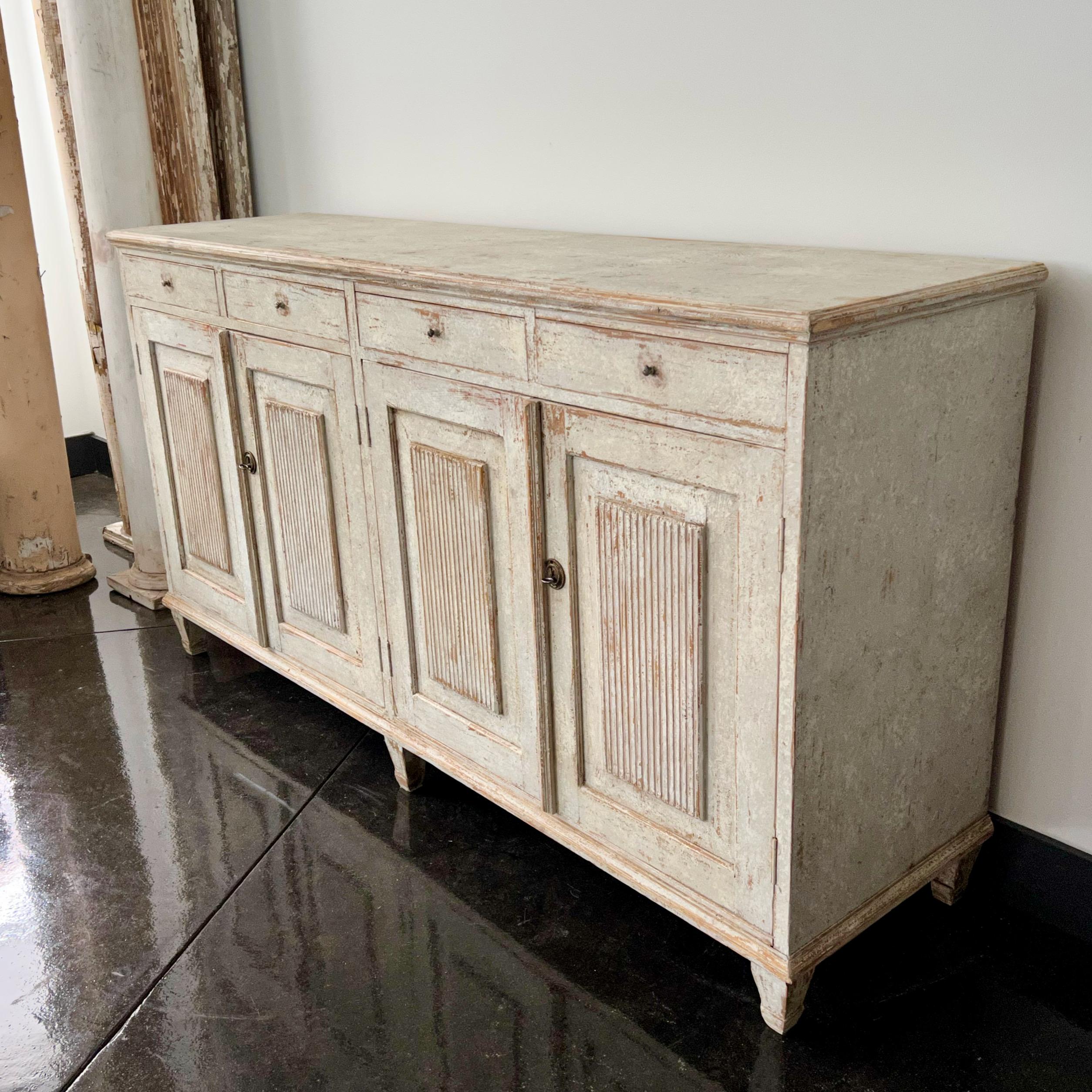 Hand-Carved Classic Swedish Gustavian Period Sideboard