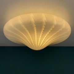 Classic swirl murano glass ceiling or wall lamp Italy 1970s