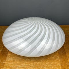 Classic Swirl Murano Glass Ceiling or Wall Lamp, Italy, 1970s