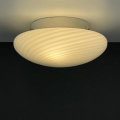 Classic Swirl Murano Glass Ceiling or Wall Lamp, Italy, 1970s