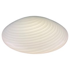 Classic Swirl Murano Glass Ceiling or Wall Lamp Italy 1970s
