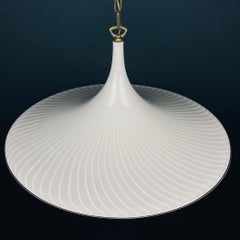 Classic Swirl Murano Glass Pendant Lamp Vetri Murano, Italy, 1970s