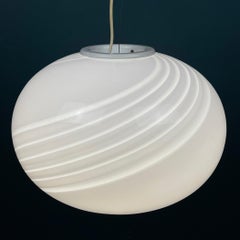 Classic Swirl Murano Pendant Lamp Vetri Murano Italy 1970s