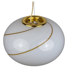 Classic swirl murano pendant lamp Vetri Murano, Italy 1970s