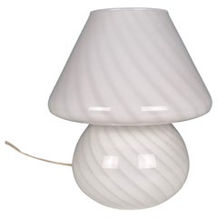 Classic Swirl Murano Table Lamp Mushroom, Italy, 1970s