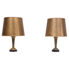 Classic table lamps  Vintage Gold color .1960s 