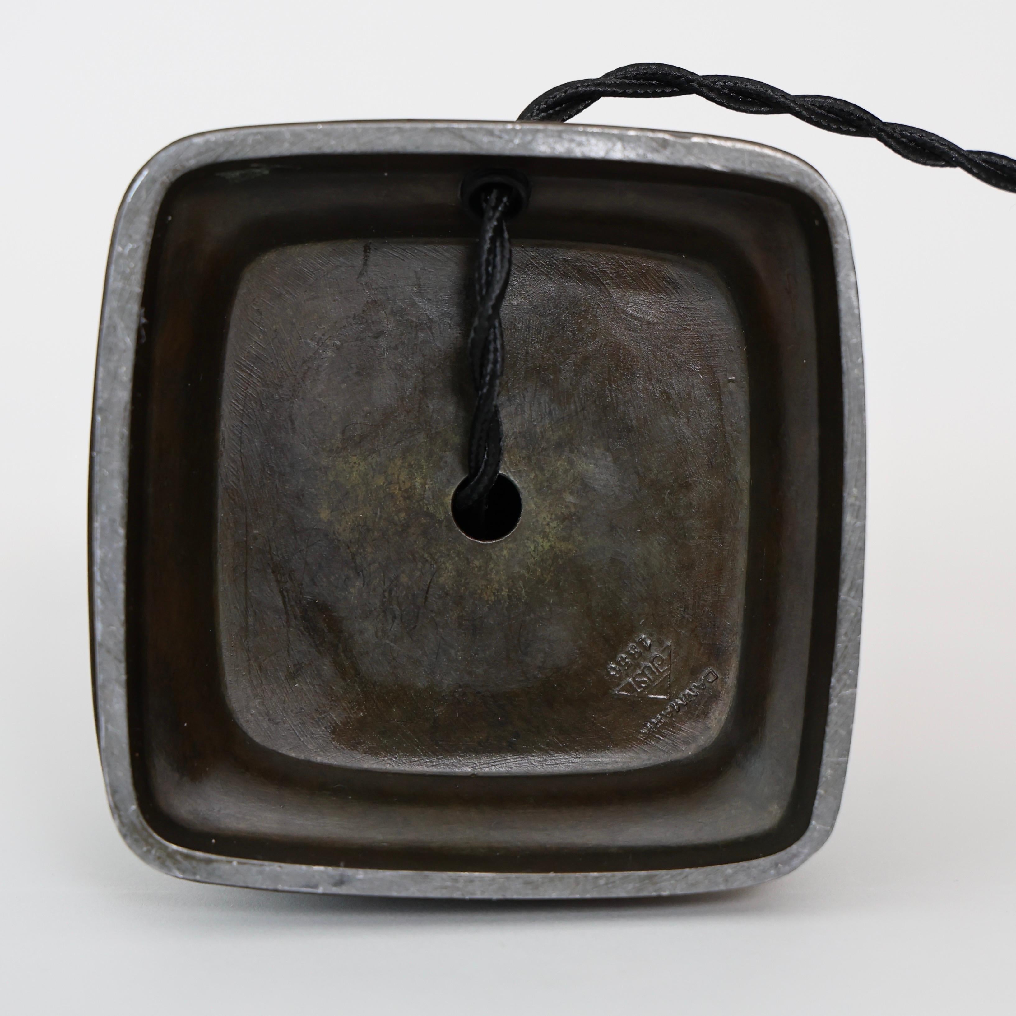 Square Diskometal Table Lamps by Just Andersen, 1930s, Denmark For Sale 5