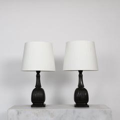 Lampes de table carrées Diskometal par Just Andersen, années 1930, Danemark