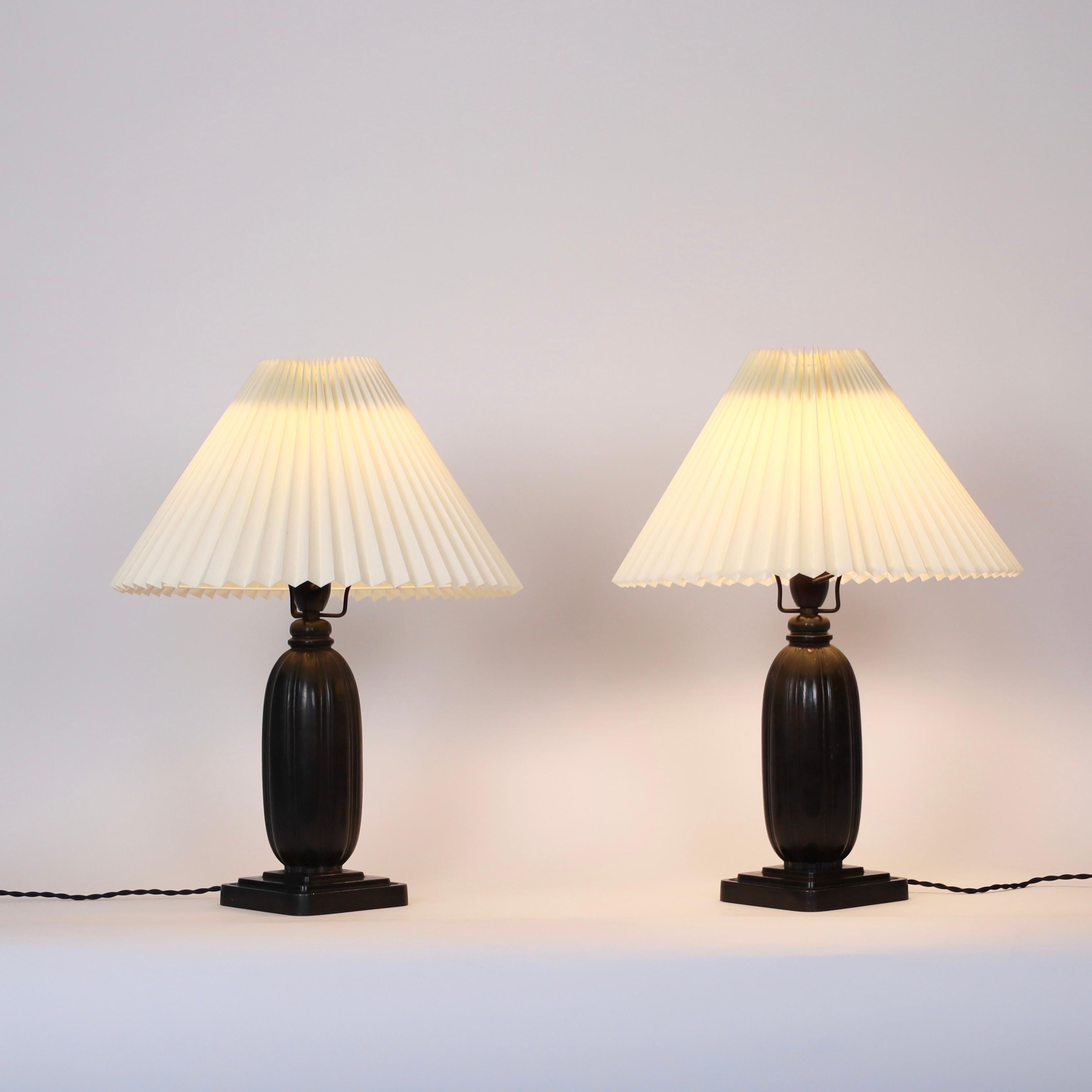 Art Deco Classic Table Lamps by Just Andersen, 1930s, Denmark