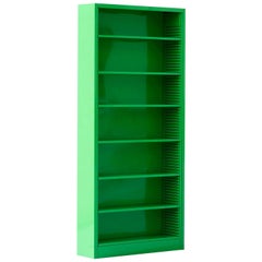 Classic Tall Steel Tanker Bookcase, Refinished in Lime Green, Custom Order