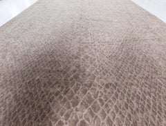 Classic Taupe Abstract Modern And Silk Rug "Snake Skin" by Doris Leslie Blau