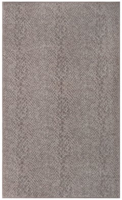 Classic Taupe Abstract Modern And Silk Rug "Snake Skin" by Doris Leslie Blau
