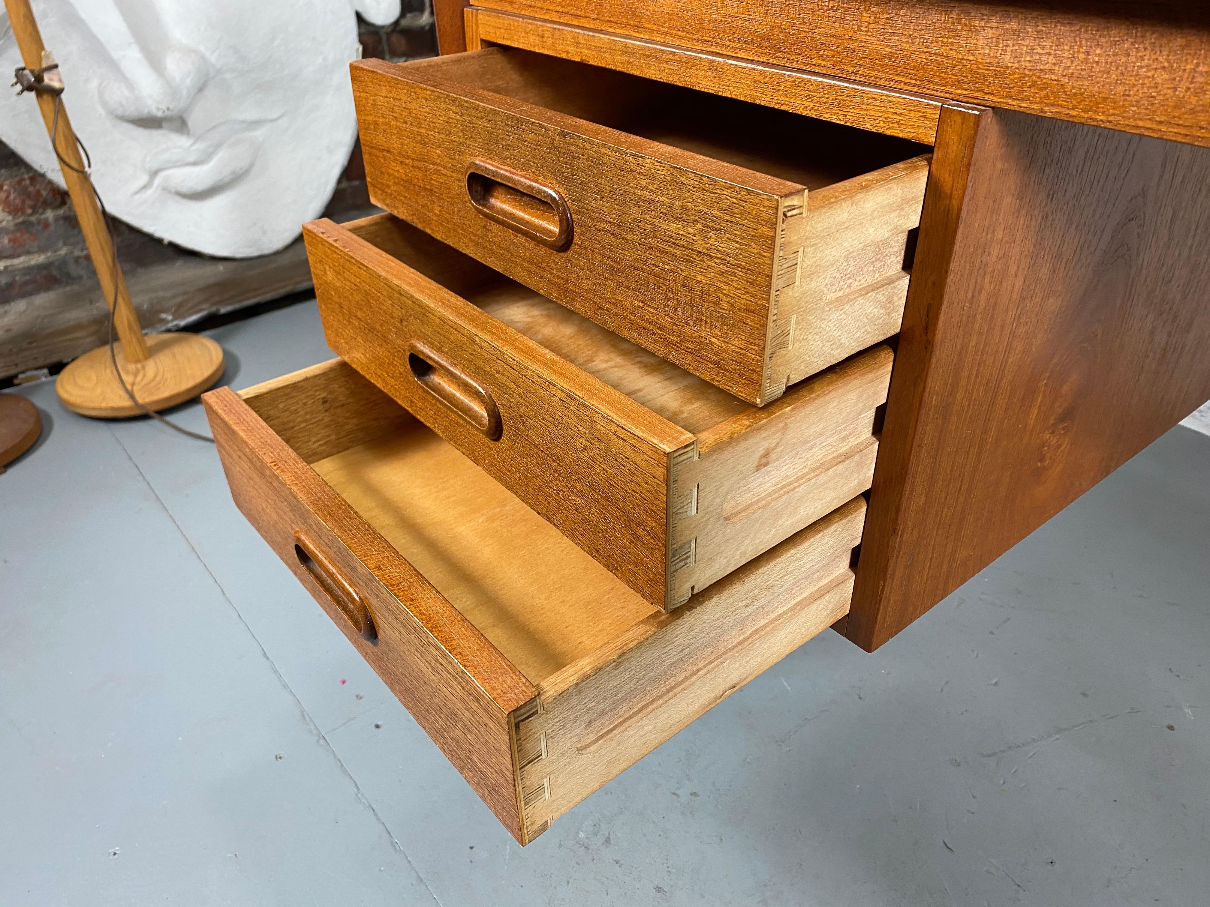 Danish Classic Teak Drop Leaf Desk, Denmark, Attributed to Arne Vodder For Sale