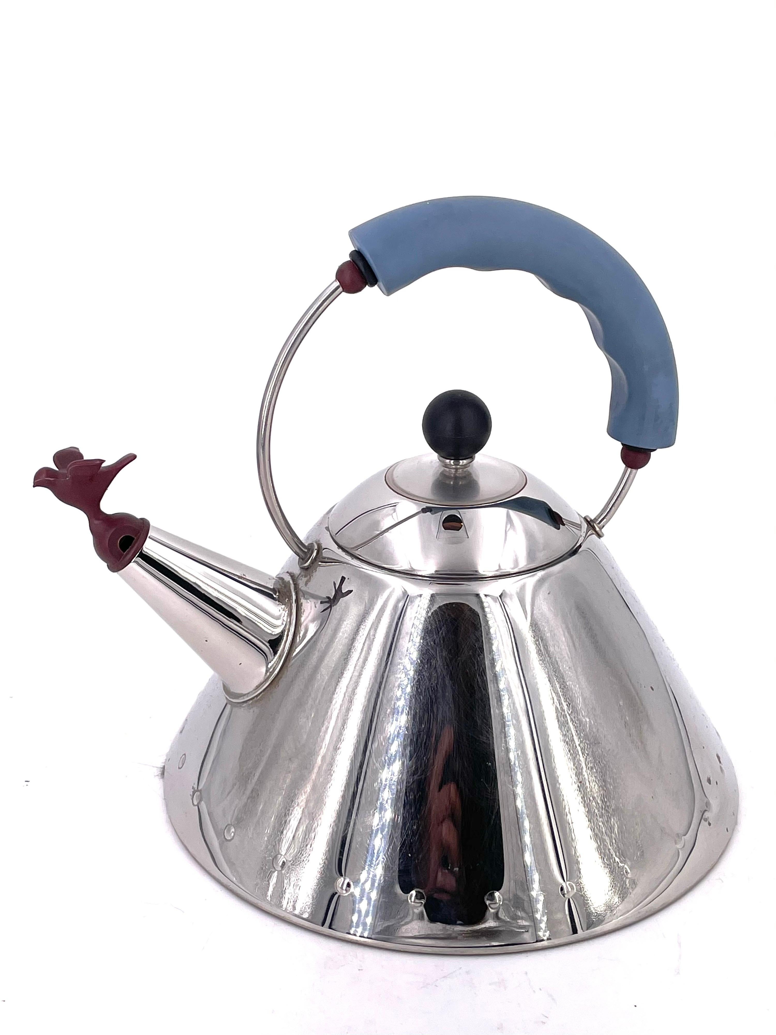 A Classic iconic teapot designed by Michael Graves for Alessi circa 1980s, made in Italy in nice original condition.
