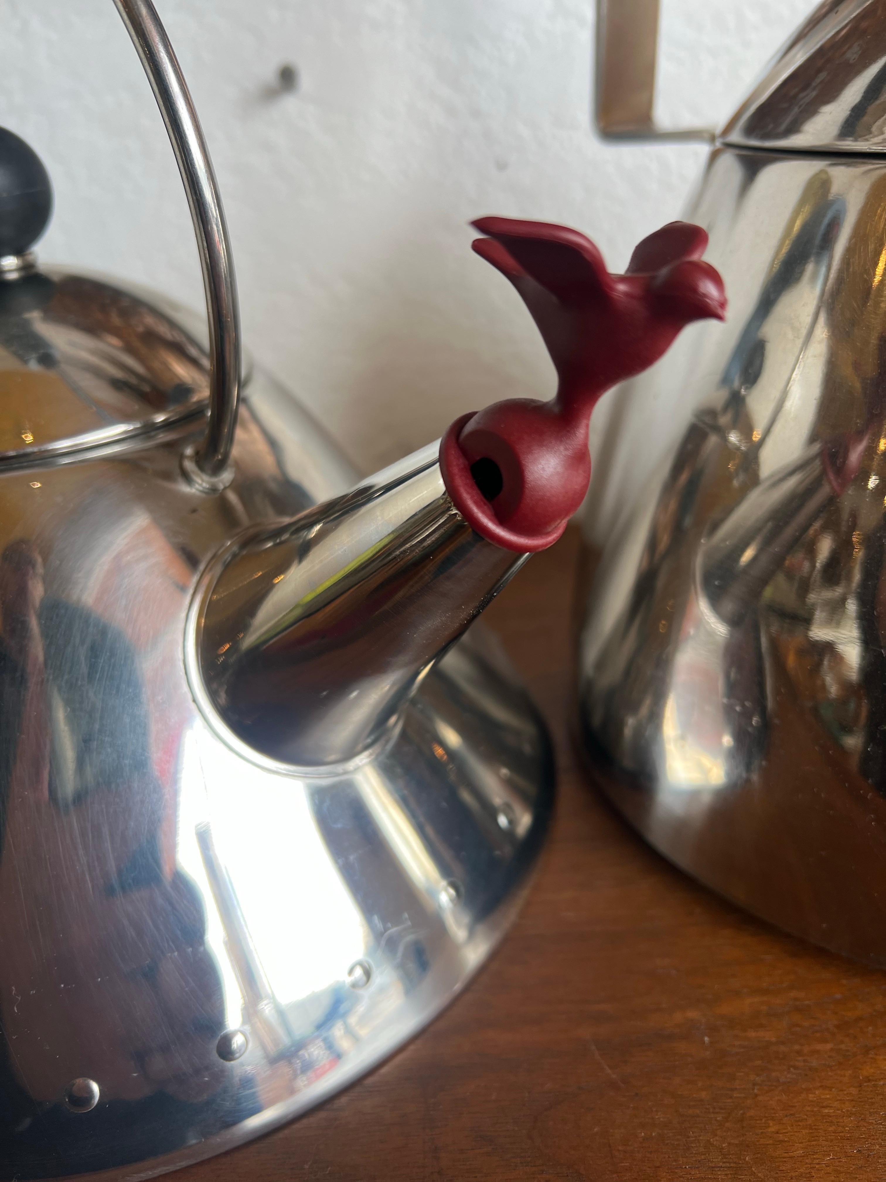 Stainless Steel Classic Teapot Designed by Michael Graves for Alessi Stamped & Dated Postmodern