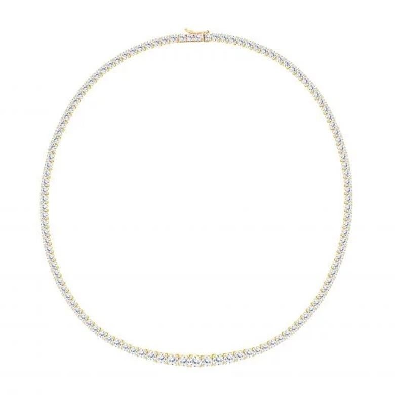 NECKLACE 
14K White Gold 
Same necklace in yellow Gold Avaliable
CZ stones
Weight 19,22 grams
Size 44 cm
