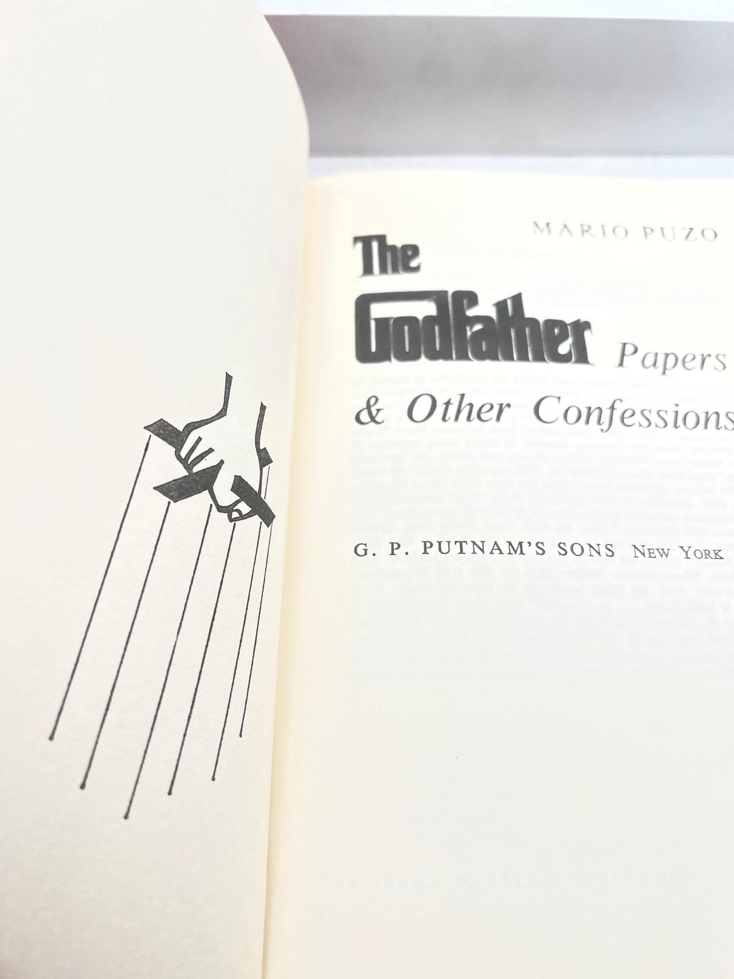 20th Century Classic The Godfather Papers Hardcover 1972 Book by Mario Puzzo