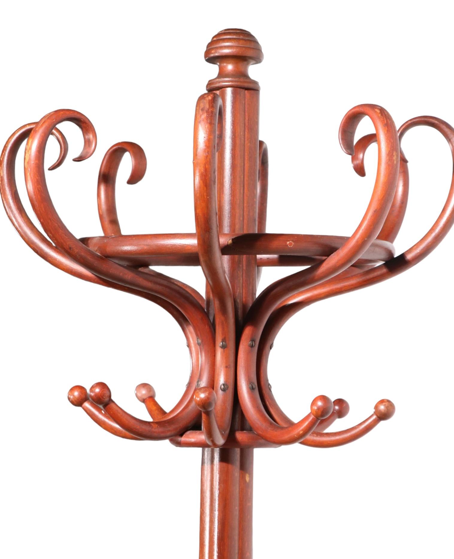 Classic Thonet Bentwood Coat Tree Rack 4