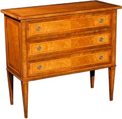 Classic Three-Drawer Inlay Chest in Briarwood